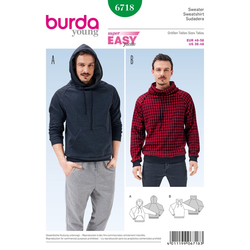 BURDA – 6718 Mens Sweatshirt