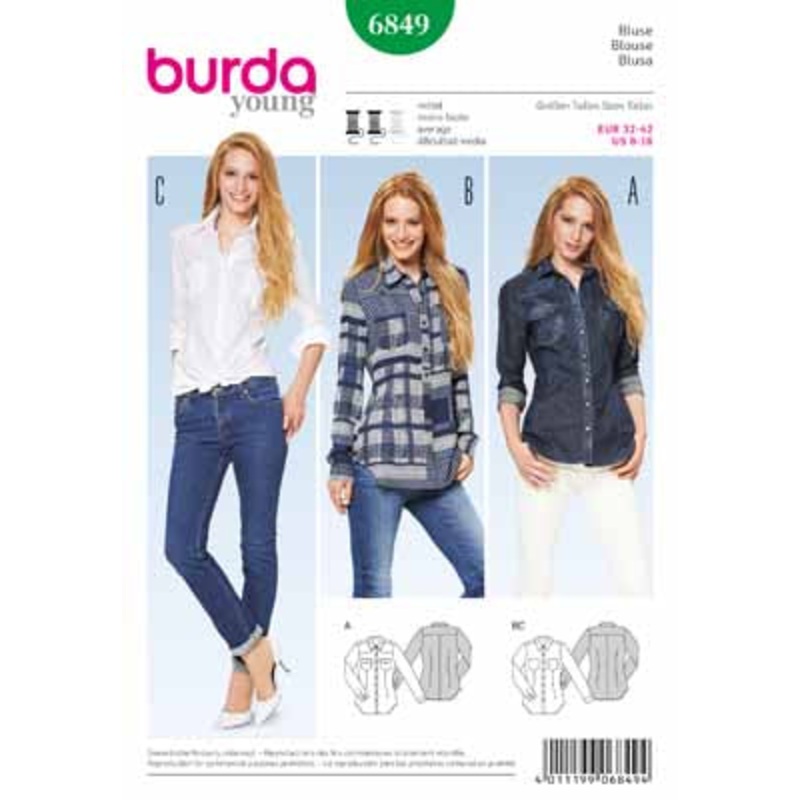 BURDA – 6849 Ladies Top Young