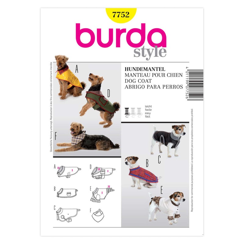 BURDA – 7752 Accessory Dog Coat