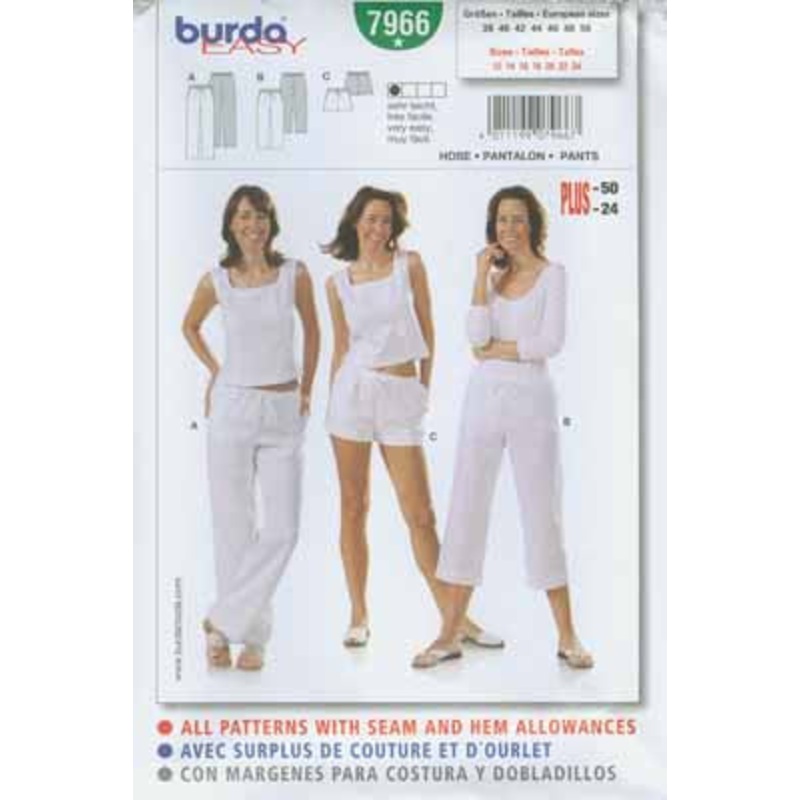 BURDA – 7966 Ladies Pants