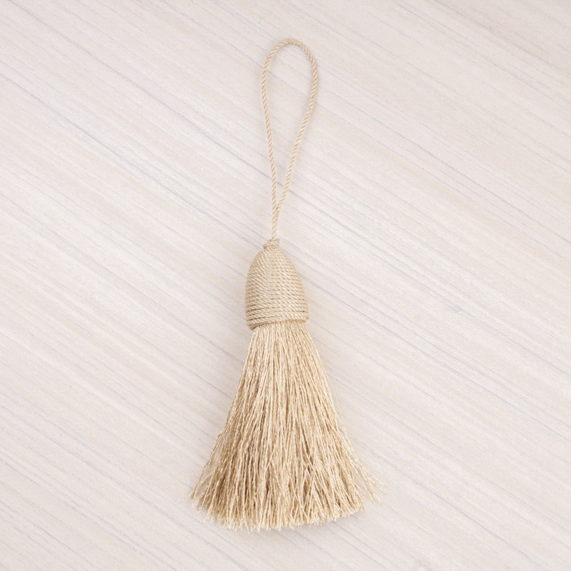 Key tassel 3 po (7,5 cm) Cream