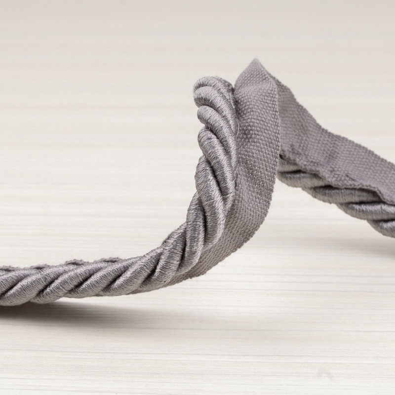 Lip cord 3/8 po (1 cm) Grey