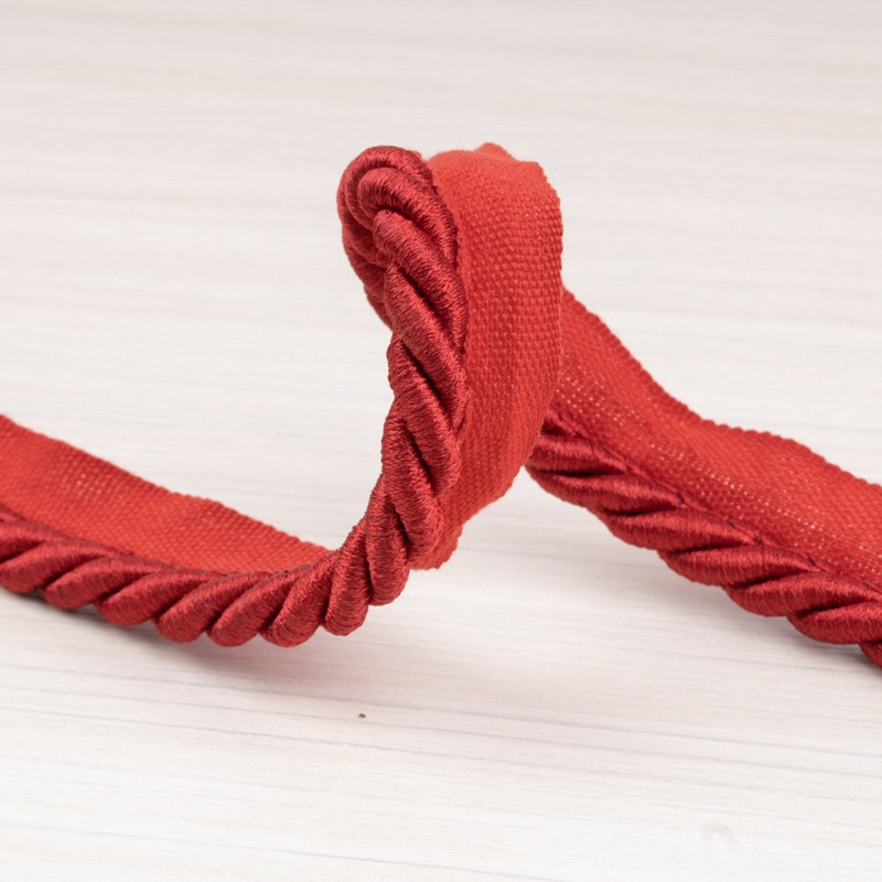 Lip cord 3/8 po (1 cm) Red