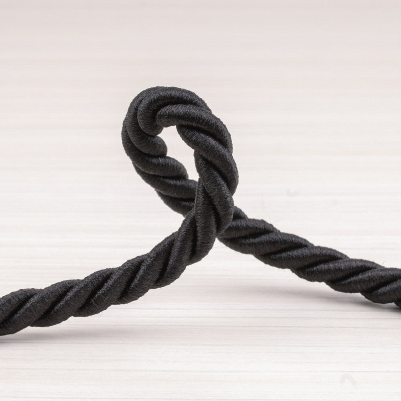 Twisted cord  po (1 cm) Black