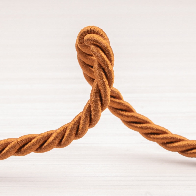 Twisted cord  po (1 cm) Terracotta