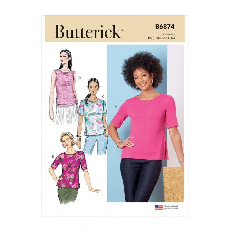 B6874 Misses’ Knit Tops