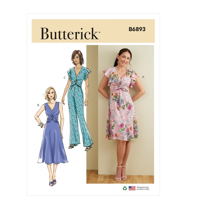 B6893 Misses’ Dress and Jumpsuit