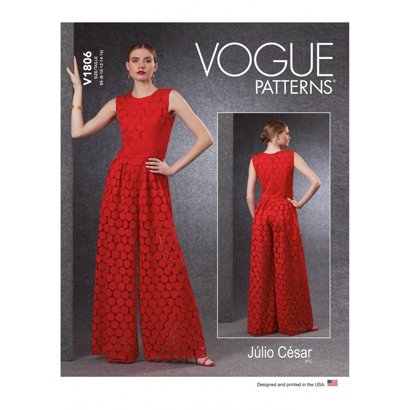 V1806 Misses’ & Misses’ Petite Jumpsuit Jlio Csar NYC
