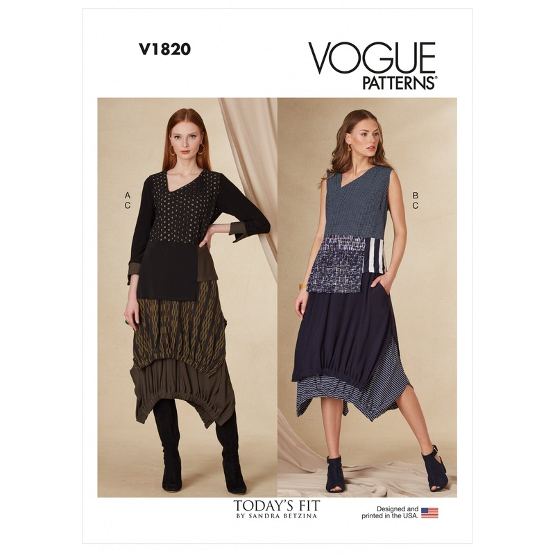 V1820 Misses’ Top and Skirt, Today’s Fit By Sandra Betzina