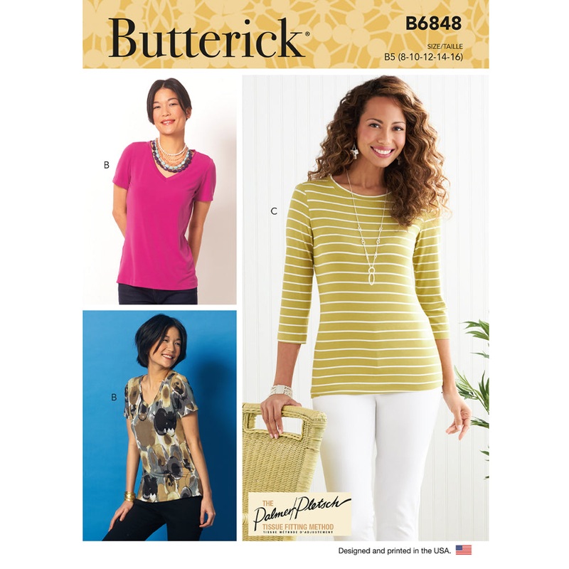 B6848 MISSES’ T-SHIRTS & TANK TOP