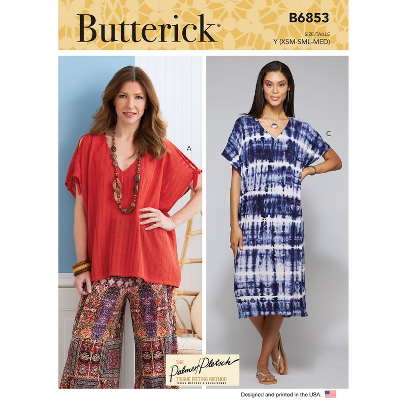 B6853 MISSES’ TUNIC & DRESSES (size: XSM-SML-MED)