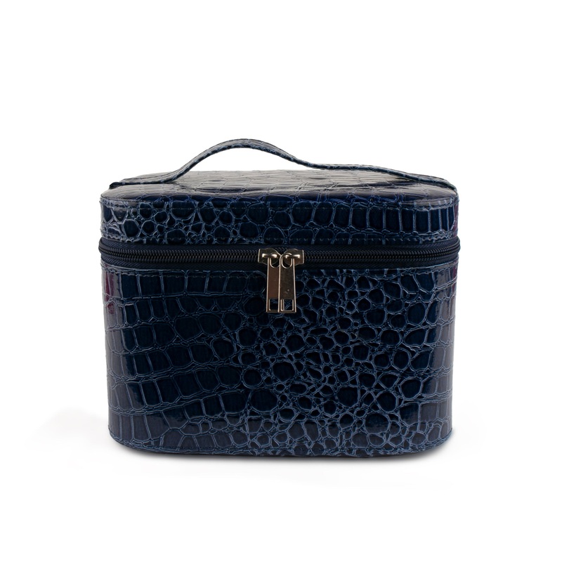 Pleather Box 20 x 14 x 15CM – Blue Alligator