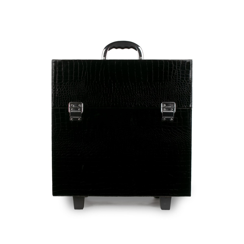 Pleather Case On Wheels 44 x 23 x 48CM – Black