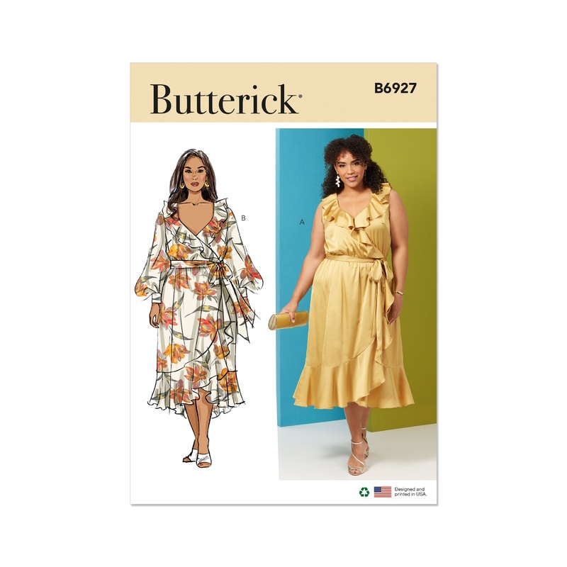 B6927 Women’s Dress and Sash