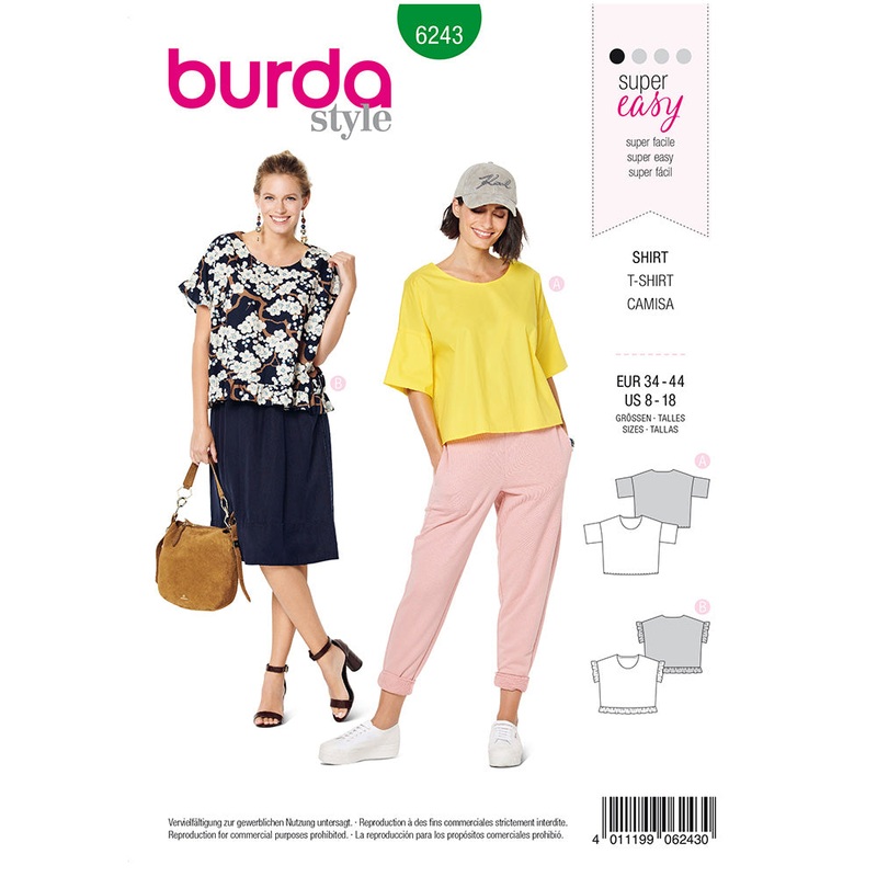 BURDA – 6243 Top with Round Neckline