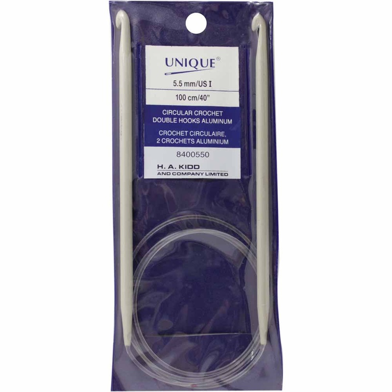 UNIQUE CROCHET Circular Tunisian/Afghan Crochet Hooks 100cm (40) Aluminum – 5.5mm/US I-9