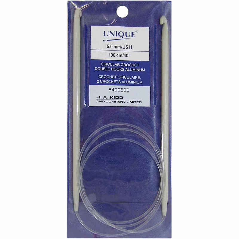 UNIQUE CROCHET Circular Tunisian/Afghan Crochet Hooks 100cm (40) Aluminum – 5mm/US H-8