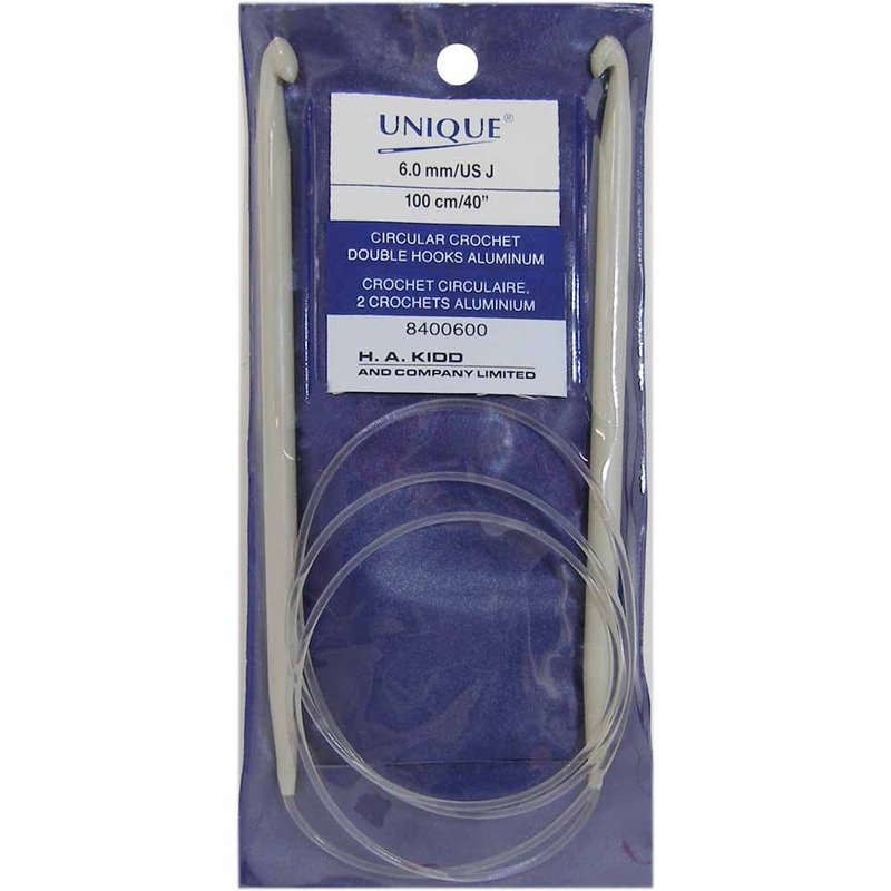 UNIQUE CROCHET Circular Tunisian/Afghan Crochet Hooks 100cm (40) Aluminum – 6mm/US J-10