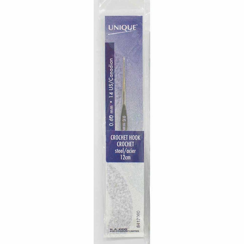 UNIQUE CROCHET Crochet Hooks 12cm (5) Steel – 0.6mm/US 14