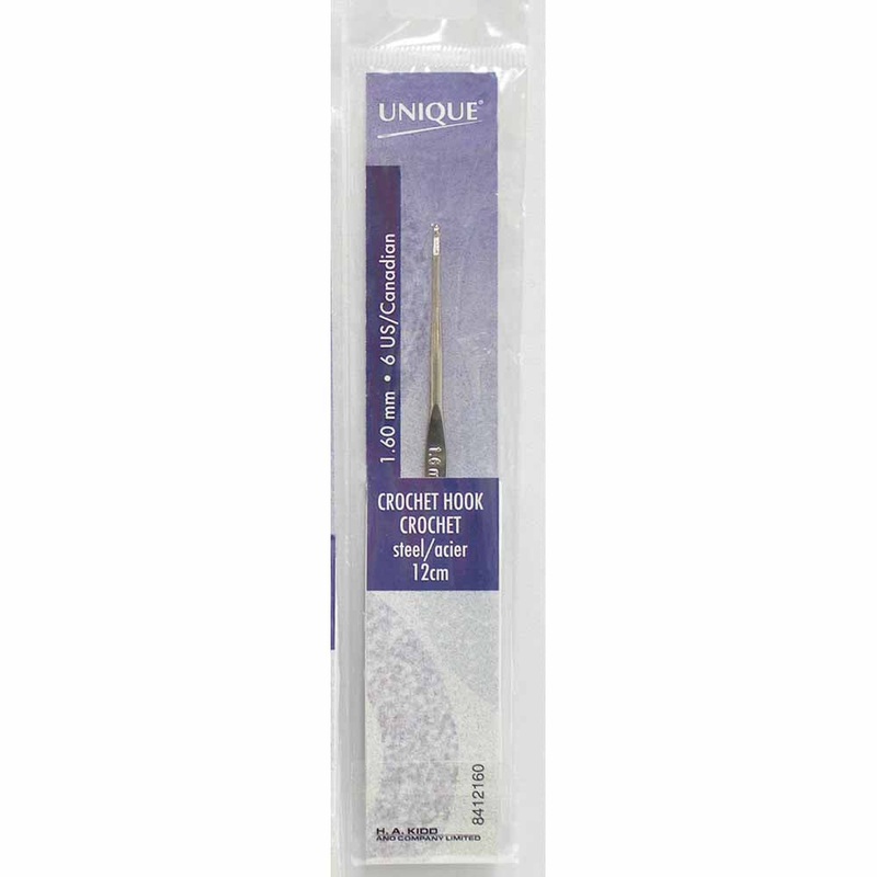 UNIQUE CROCHET Crochet Hooks 12cm (5) Steel – 1.6mm/US 6