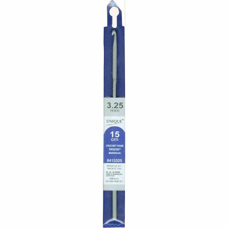 UNIQUE CROCHET Crochet Hooks 15cm (6) Aluminum – 3.25mm/US  D-3