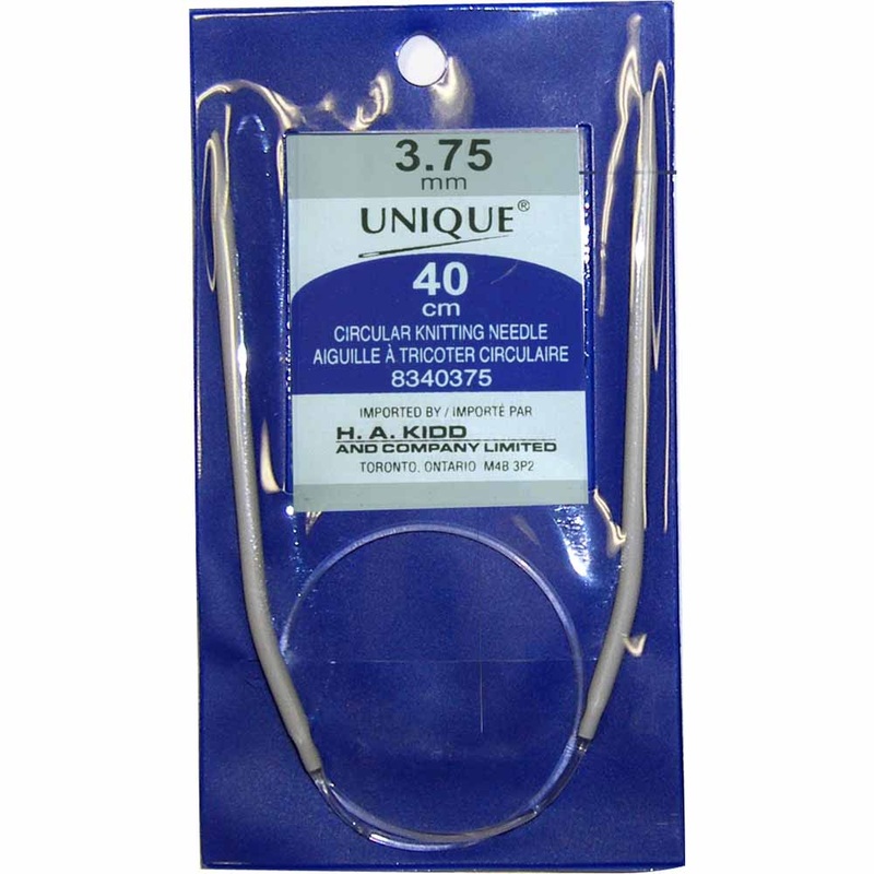 UNIQUE KNITTING Circular Knitting Needles 40cm (16) Aluminum – 3.75mm/US 5