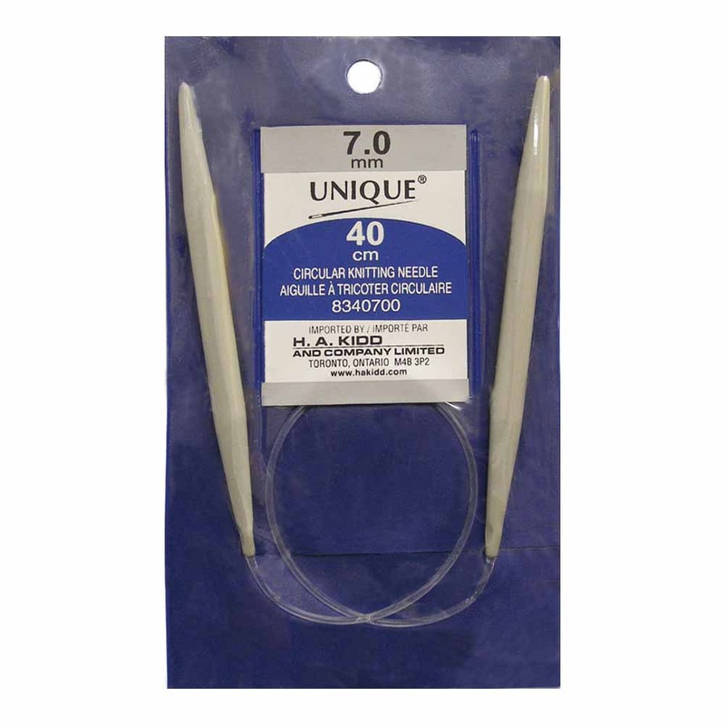 UNIQUE KNITTING Circular Knitting Needles 40cm (16) Aluminum – 7mm