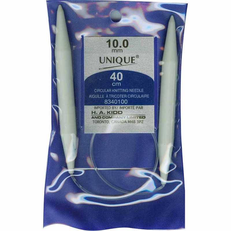 UNIQUE KNITTING Circular Knitting Needles 40cm (16) Plastic – 10mm/US 15