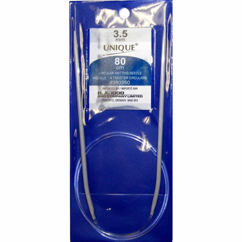 UNIQUE KNITTING Circular Knitting Needles 80cm (32) Aluminum – 3.5mm/US 4