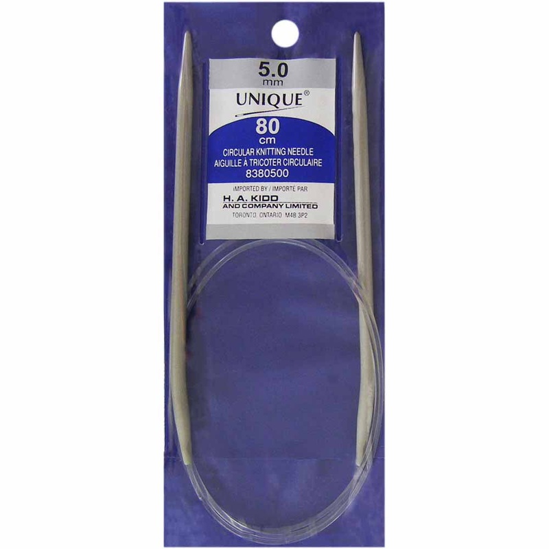 UNIQUE KNITTING Circular Knitting Needles 80cm (32) Aluminum – 5mm/US 8