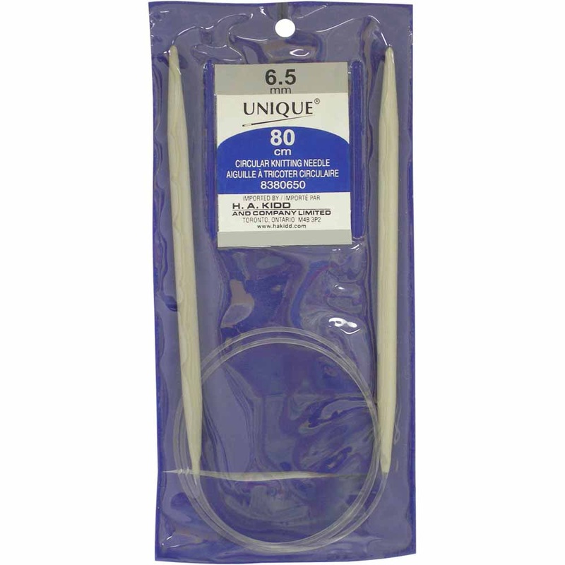 UNIQUE KNITTING Circular Knitting Needles 80cm (32) Aluminum – 6.5mm/US 10.5