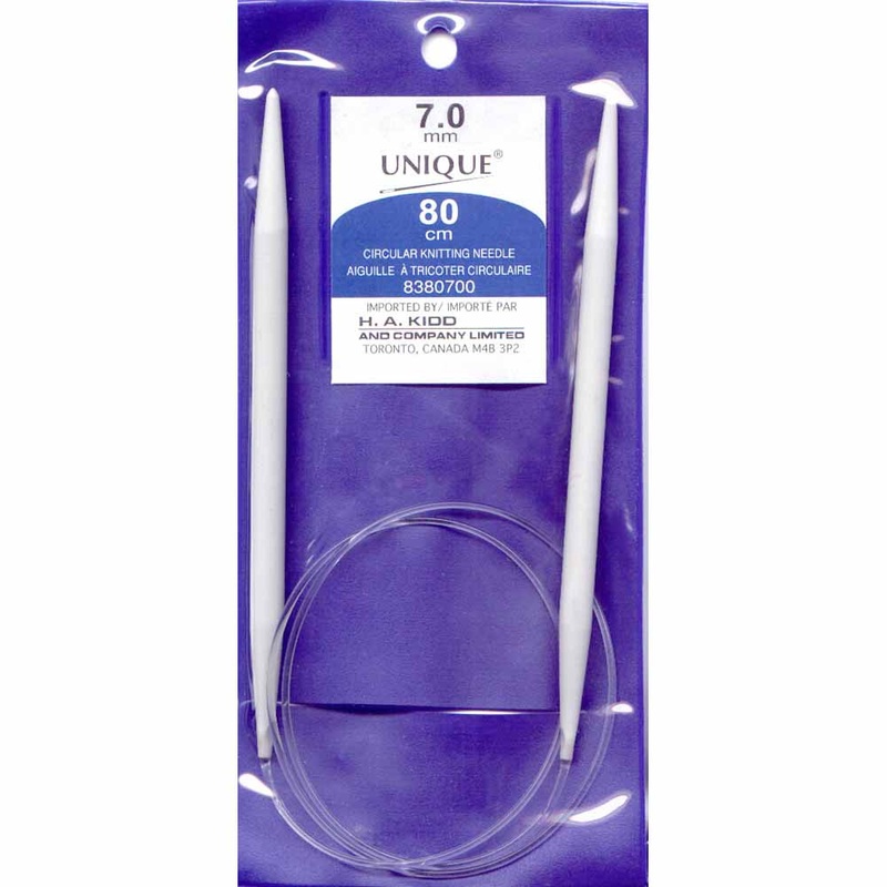 UNIQUE KNITTING Circular Knitting Needles 80cm (32) Aluminum – 7mm