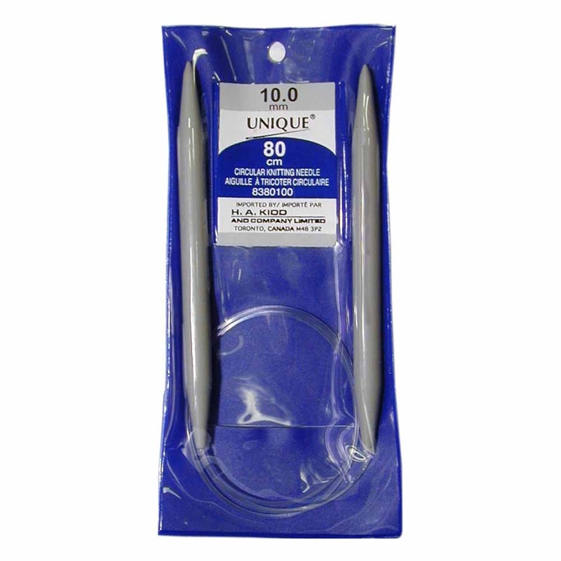 UNIQUE KNITTING Circular Knitting Needles 80cm (32) Plastic – 10mm/US 15