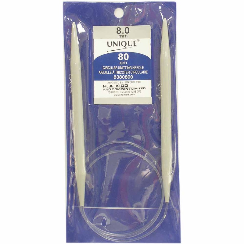 UNIQUE KNITTING Circular Knitting Needles 80cm (32) Plastic – 8mm/US 11
