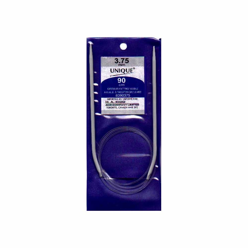 UNIQUE KNITTING Circular Knitting Needles 90cm (36) Aluminum – 3.75mm/US 5