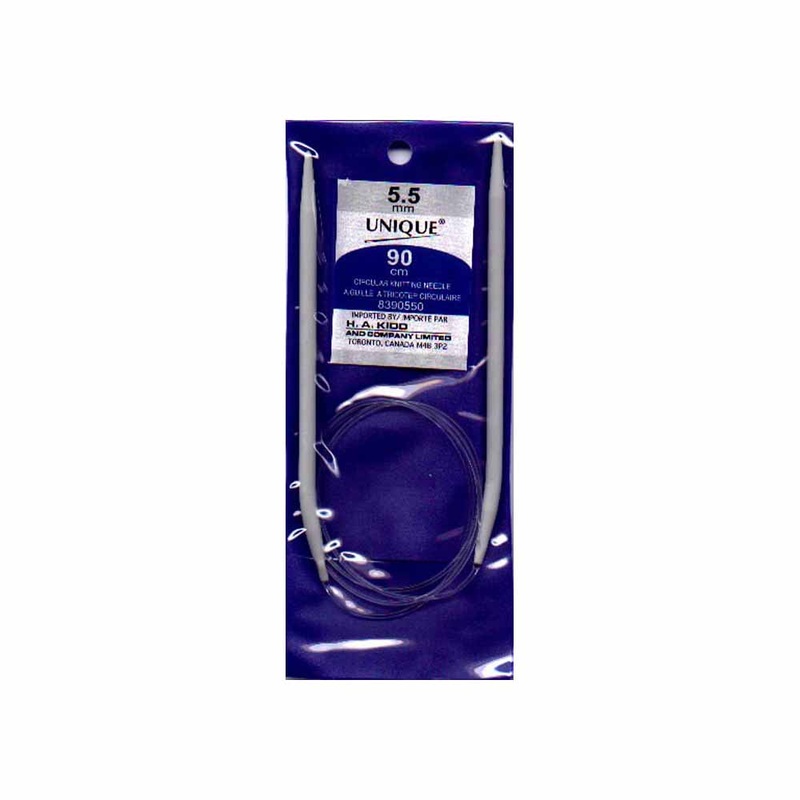 UNIQUE KNITTING Circular Knitting Needles 90cm (36) Aluminum – 5.5mm/US 9