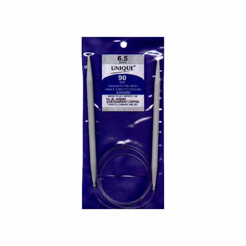 UNIQUE KNITTING Circular Knitting Needles 90cm (36) Aluminum – 6.5mm/US 10.5
