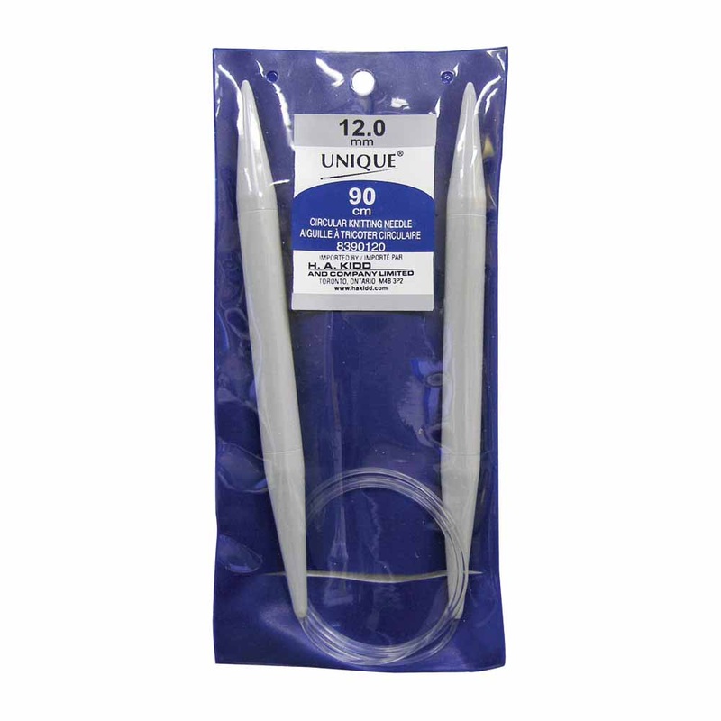 UNIQUE KNITTING Circular Knitting Needles 90cm (36) Plastic – 12mm/US 17