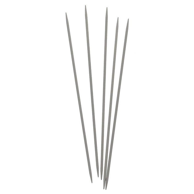 UNIQUE KNITTING Double Point Knitting Needles 15cm (6) – Set of 5 Aluminum – 3mm/US 2