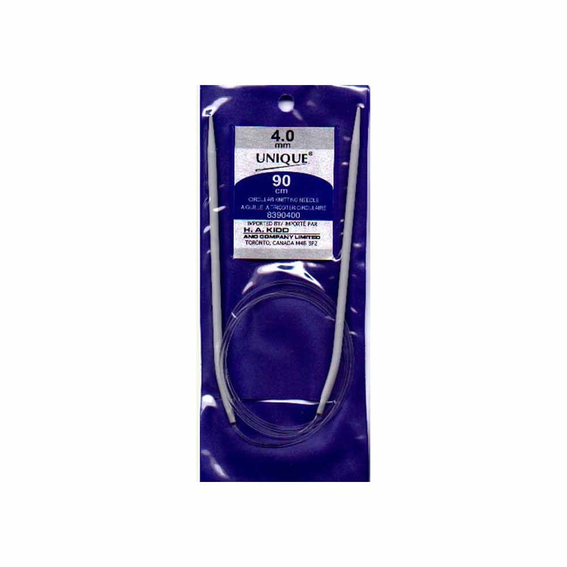 UNIQUE KNITTING Circular Knitting Needles 90cm (36) Aluminum – 4mm/US 6
