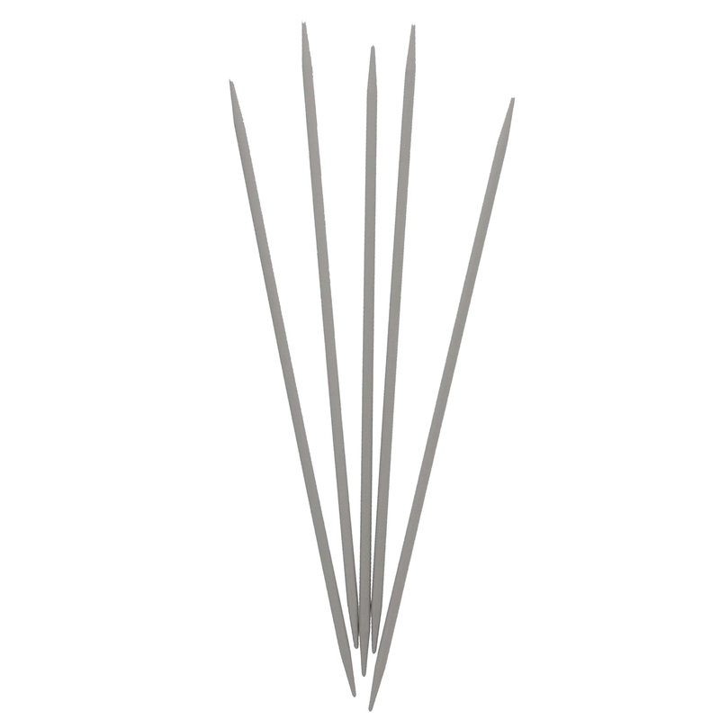UNIQUE KNITTING Double Point Knitting Needles 20cm (8) – Set of 5 Aluminum – 3.75mm/US 5