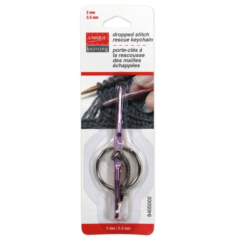 UNIQUE KNITTING Dropped Stitch Rescue Keychain