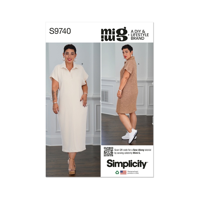 Simplicity S9740 Misses’ Knit Dress in Two Lengths