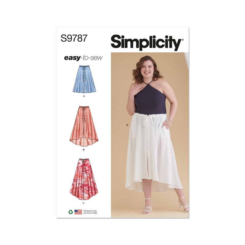 Simplicity S9787 Women’s Skirt With Hemline Variations