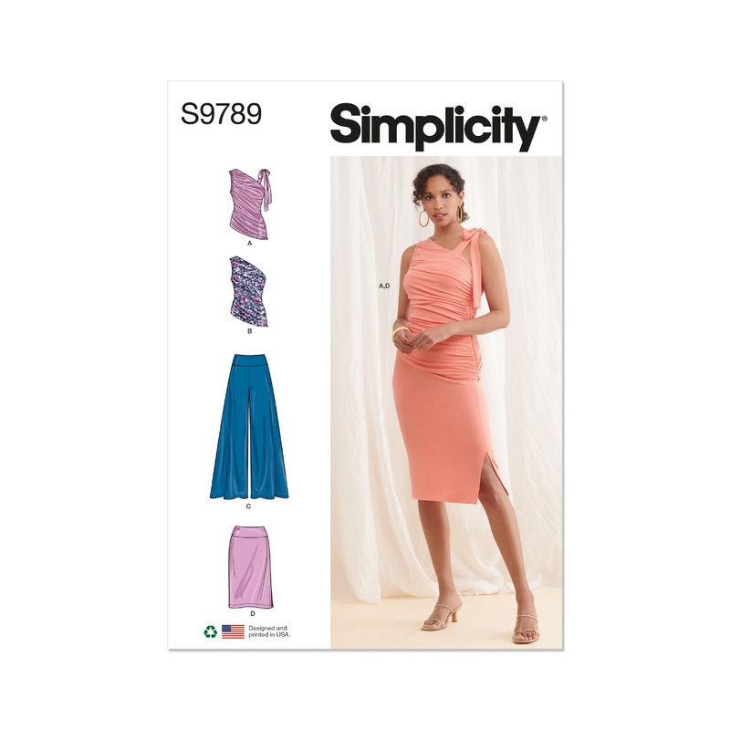 Simplicity S9789 Misses Knit Tops, Pants and Skirt