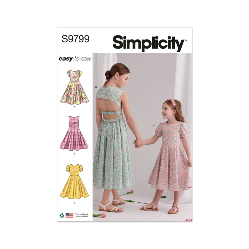 Simplicity S9799 Children’s and Girls’ Dresses