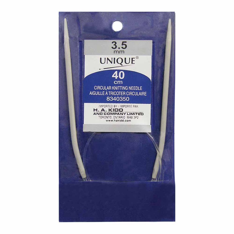 UNIQUE KNITTING Circular Knitting Needles 40cm (16) Aluminum – 3.5mm/US 4