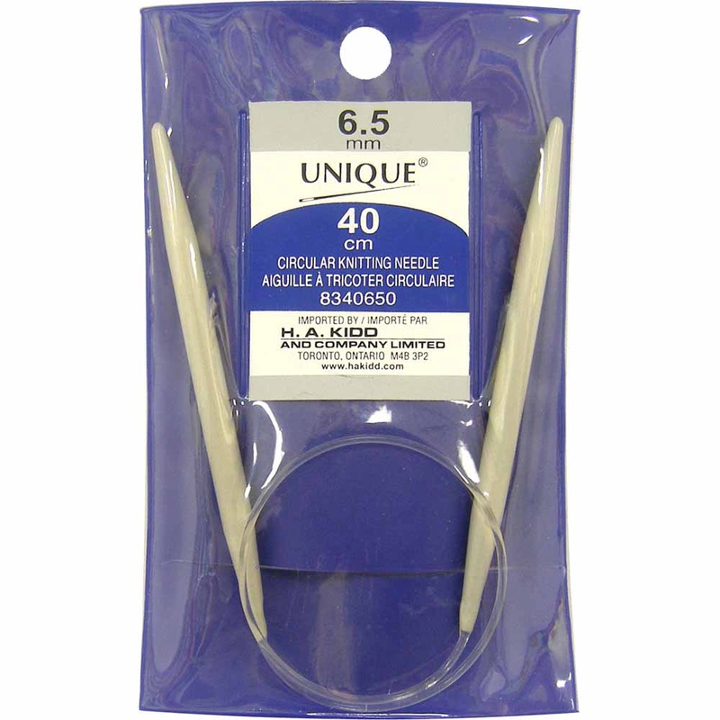UNIQUE KNITTING Circular Knitting Needles 40cm (16) Aluminum – 6.5mm/US 10.5