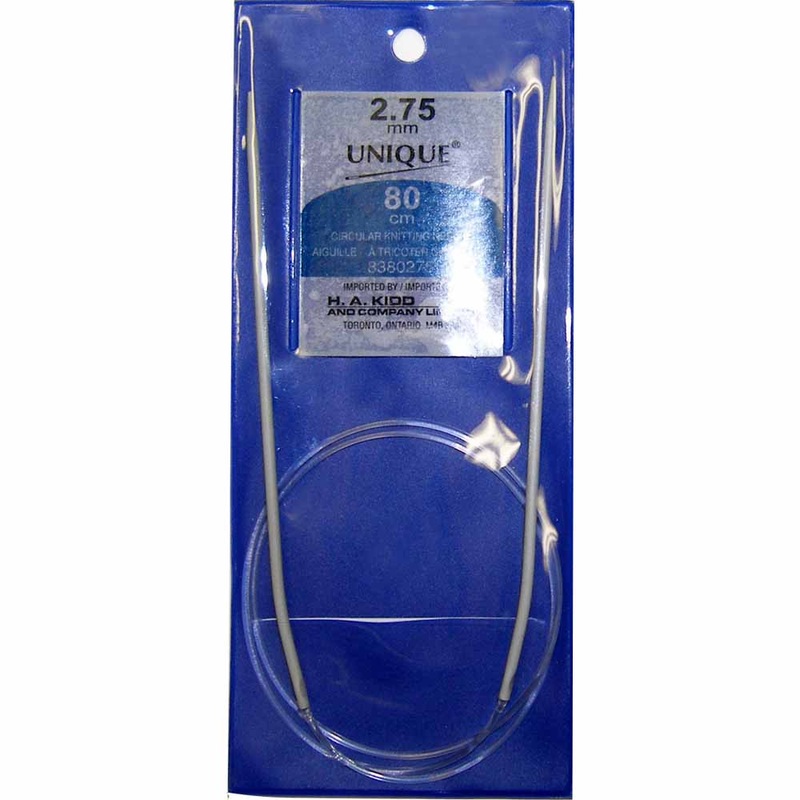 UNIQUE KNITTING Circular Knitting Needles 80cm (32) Aluminum – 2.75mm/US 2
