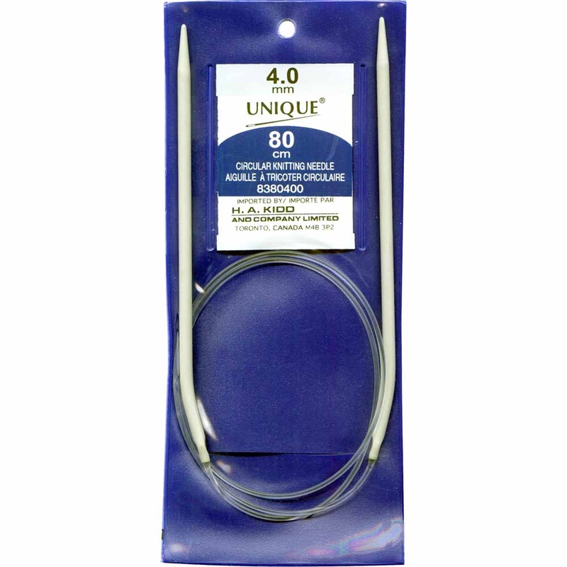 UNIQUE KNITTING Circular Knitting Needles 80cm (32) Aluminum – 4mm/US 6